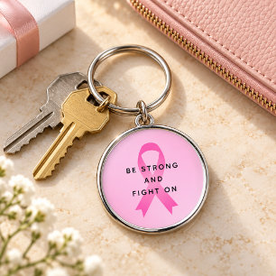 Porte-clés Citations Rose Ruban Contre le Cancer du Sein Sois