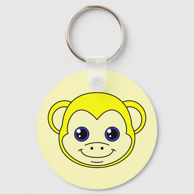 Porte-clés Citron de singe mignon (Recto)