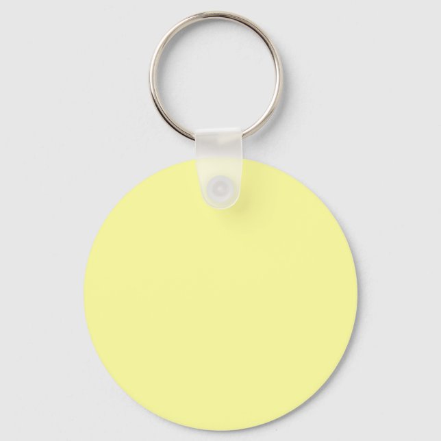 Porte-clés Citron jaune FFFF9F Couleur avec option Ajouter un (Recto)