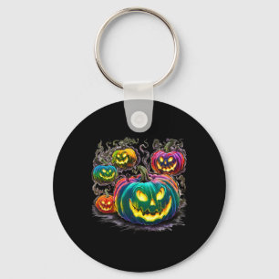 Porte-clés Citrouille coloré Ghosts Jack-o'-lantern Halloween