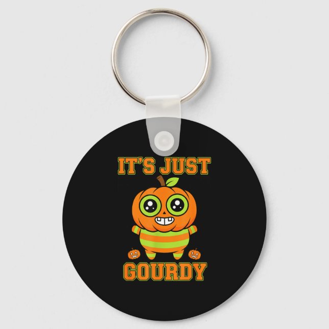 Porte-clés citrouille de Halloween gourdy design mignon jack  (Recto)