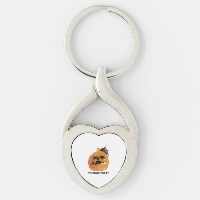 Porte-clés Citrouille d'Halloween (Devant)