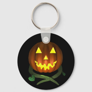 Porte-clés Citrouille d'Halloween avec vignes