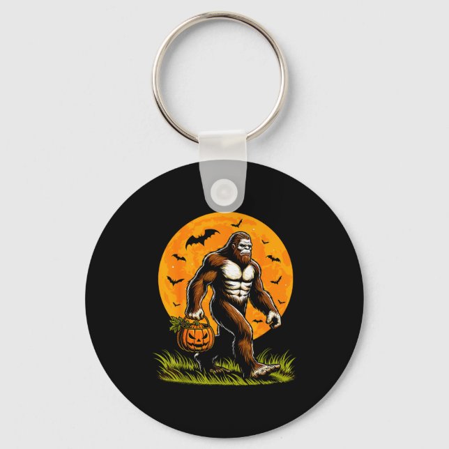 Porte-clés Citrouille d'Halloween Bigfoot effrayant Drôle d'H (Recto)
