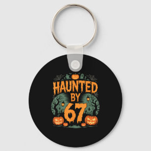Porte-clés Citrouille d'Halloween hantée par le mème 67
