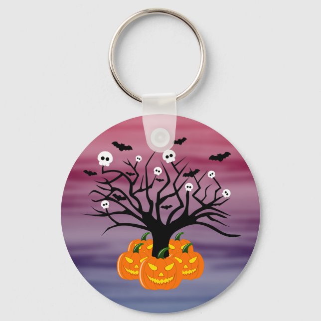 Porte-clés Citrouille d'Halloween Jack o’ Lanterne Dead Tree (Recto)