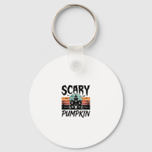 Porte-clés Citrouille effrayante Maison hantée vintage Hallow