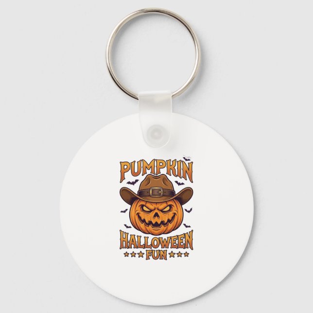 Porte-clés Citrouille Halloween Amusement Jack Lanterne Chape (Recto)
