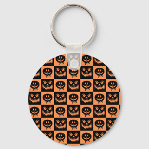 Porte-clés Citrouille Halloween Face Fantôme Motif Éffrayant