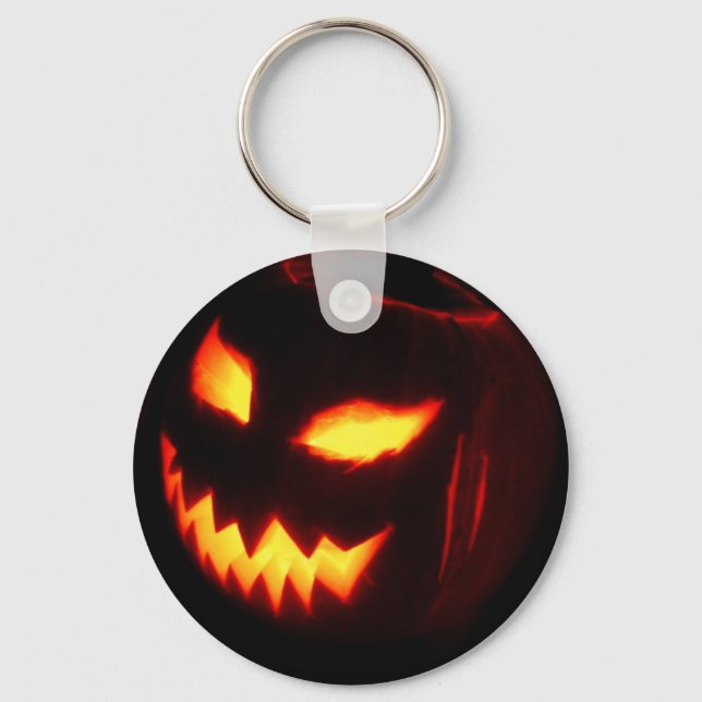 Porte-clés citrouille Jack-o'-lantern déplaisant (Recto)