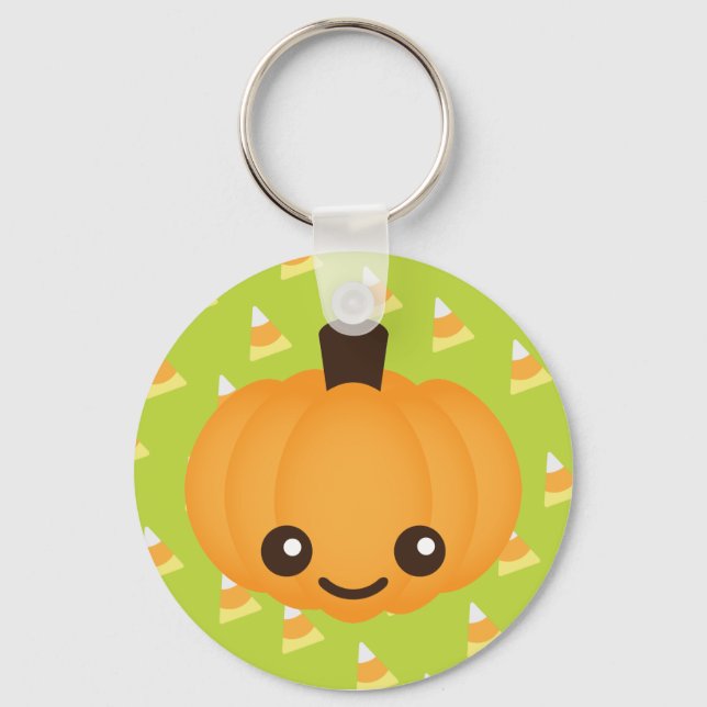 Porte-clés Citrouille Kawaii (Recto)