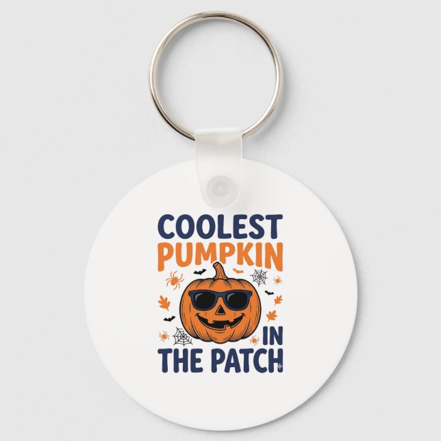 Porte-clés Citrouille la plus cool du patch Halloween Shirt_1 (Recto)