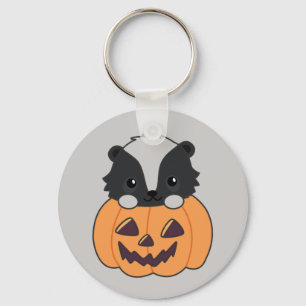 Porte-clés Citrouille Skunk Cute Skunks Happy Porte - clé Hal