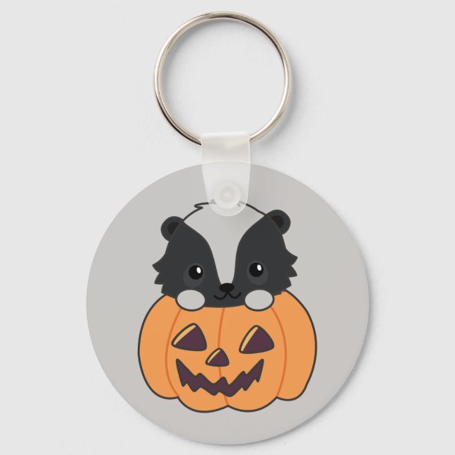 Porte-clés Citrouille Skunk Cute Skunks Happy Porte - clé Hal (Recto)