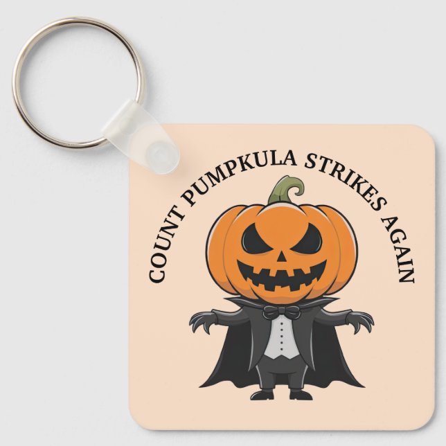 Porte-clés Citrouille Vampire (Recto)