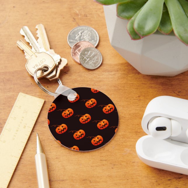 Porte-clés Citrouilles d'Halloween, Citrouilles Orange Farce  (Bureau)