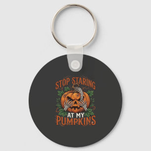 Porte-clés Citrouilles Regard Fixe Halloween Mains de Squelet