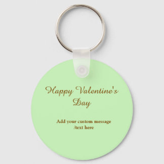 Porte-clés Citrus green brown happy Valentine's day simple