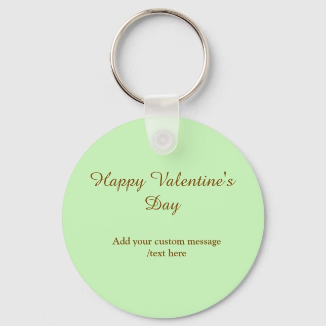 Porte-clés Citrus green brown happy Valentine's day simple  (Recto)