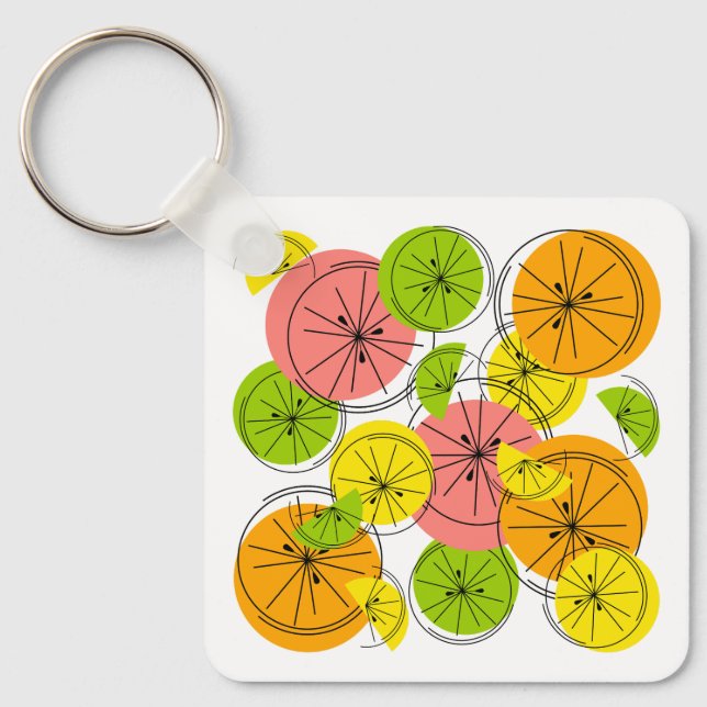 Porte-clés Citrus keychain aluminium square double-sided (Recto)
