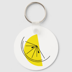 Porte-clés Citrus Lemon Monogramme porte - clé aluminium rond