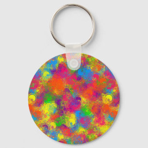Porte-clés CKC Paint Can Florals-Round Porte - clé