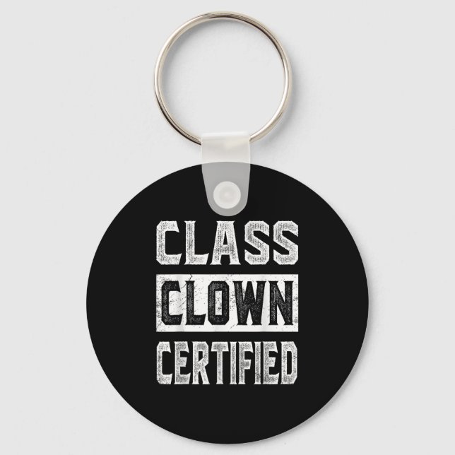 Porte-clés Cl Clown Certifié Enseignant de Motivation (Recto)