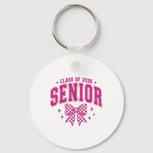 Porte-clés Cl De 2026 Senior 2026 Coquette Rose Bow Graduatio