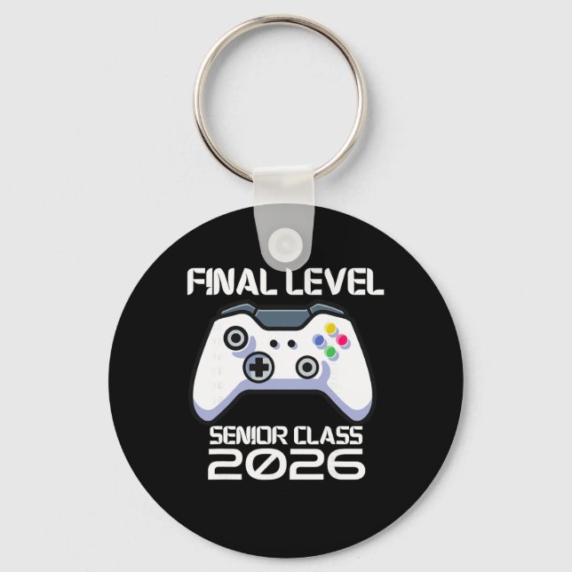 Porte-clés Cl de 2026 Senior Jeu vidéo Niveau final École Ga (Recto)