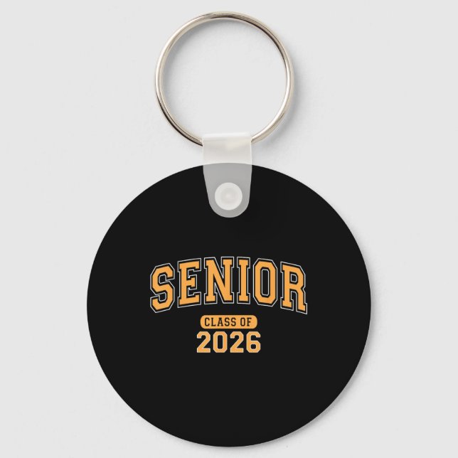Porte-clés Cl Senior De 2026 Graduation Arched Orange Letters (Recto)