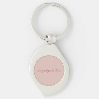 Porte-clés Clair Elegant Rose Gold Calligraphie Nom du script