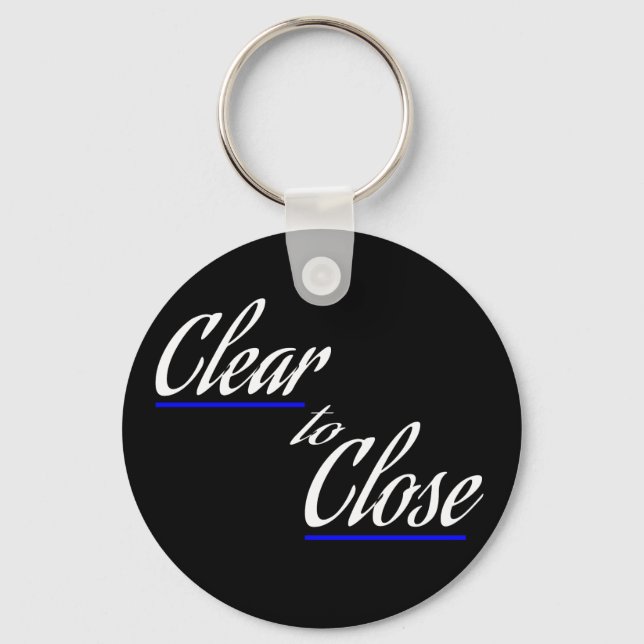 Porte-clés Clair pour fermer Cadeau immobilier (Recto)