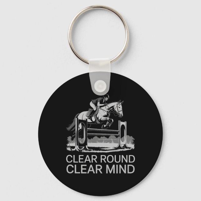 Porte-clés Clair Rond Clair esprit équestre (Recto)