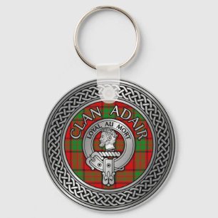 Porte-clés Clan Adair Crest & Tartan Knot