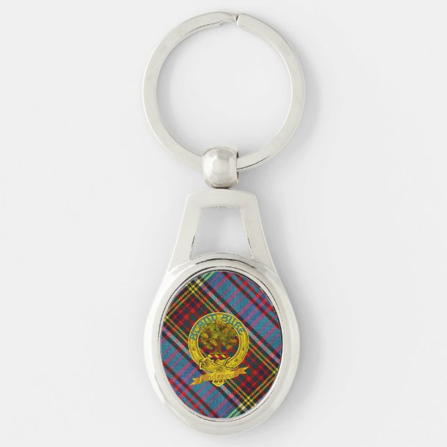 Porte-clés Clan Anderson Tartan et Motif (Devant)