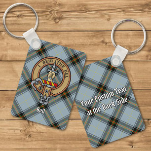 Porte-clés Clan Bell Crest sur Tartan