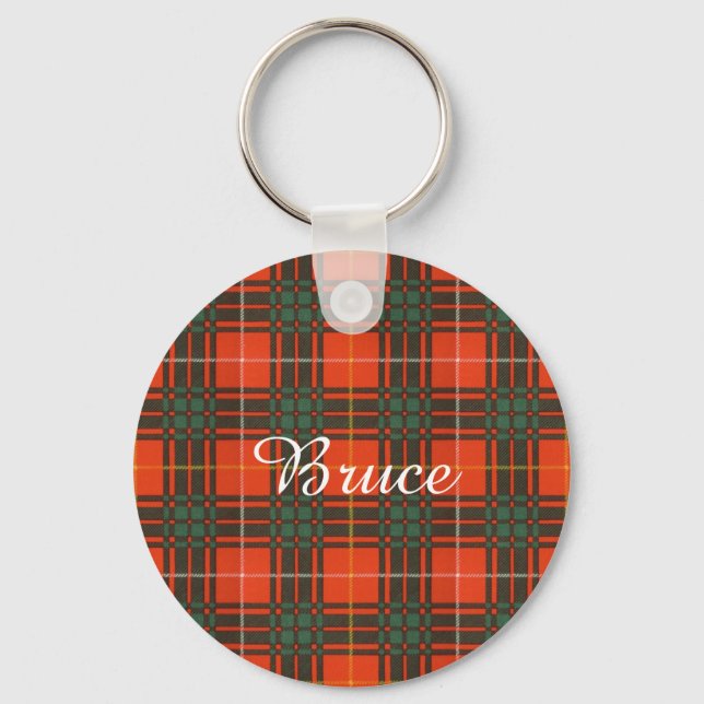 Porte-clés Clan Bruce Plaid Scottish tartan (Recto)