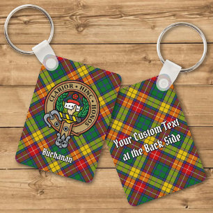 Porte-clés Clan Buchanan Crest sur le Porte - clé Tartan