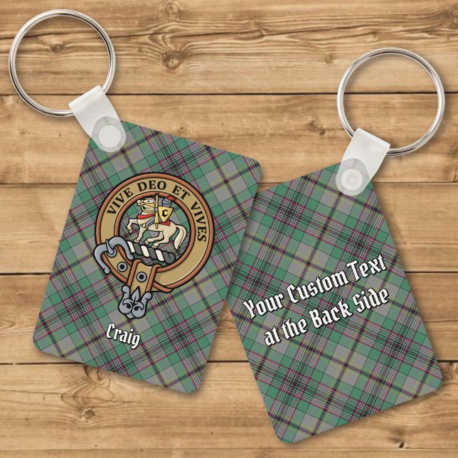 Porte-clés Clan Craig Crest sur Tartan Porte - clé (Créateur téléchargé)
