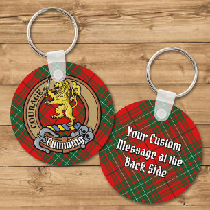 Porte-clés Clan Cumming Crest sur Tartan