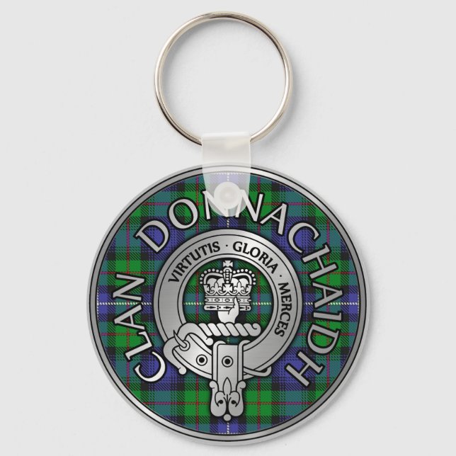 Porte-clés Clan Donnachaidh /Robertson Crest & Hunting Tartan (Recto)