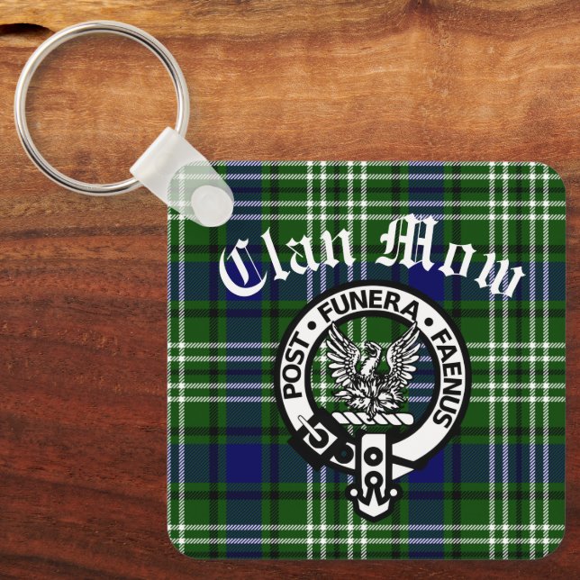 Porte-clés Clan écossais Mow Crest & Tartan (Recto)