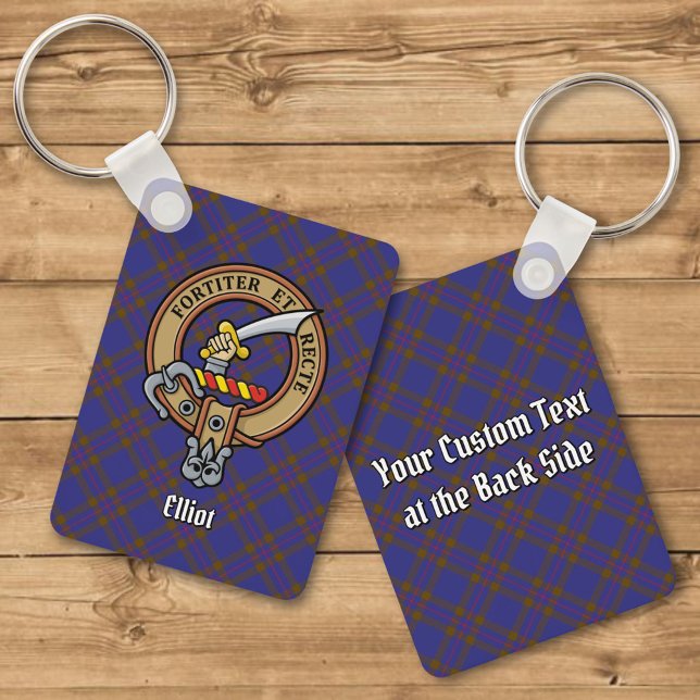 Porte-clés Clan Elliot Crest sur le Porte - clé Tartan modern (Créateur téléchargé)