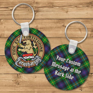 Porte-clés Clan Farquharson Crest sur Tartan