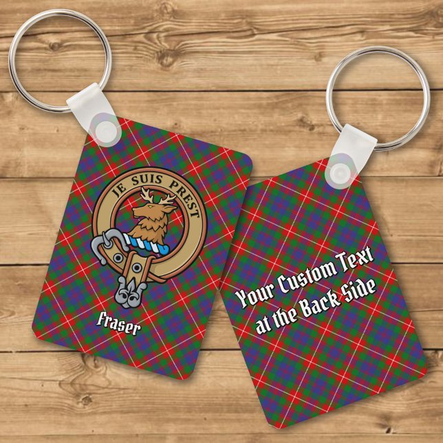 Porte-clés Clan Fraser de Lovat Crest sur Tartan Porte - clé (Créateur téléchargé)