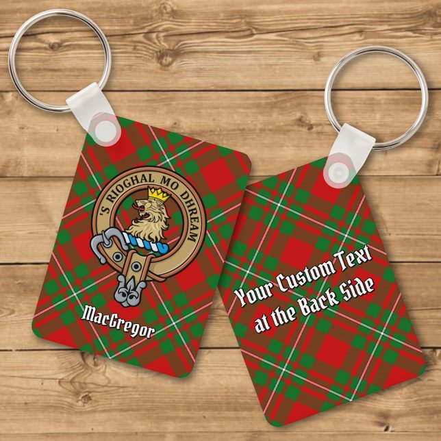Porte-clés Clan Gregor Crest sur Tartan Porte - clé (Créateur téléchargé)