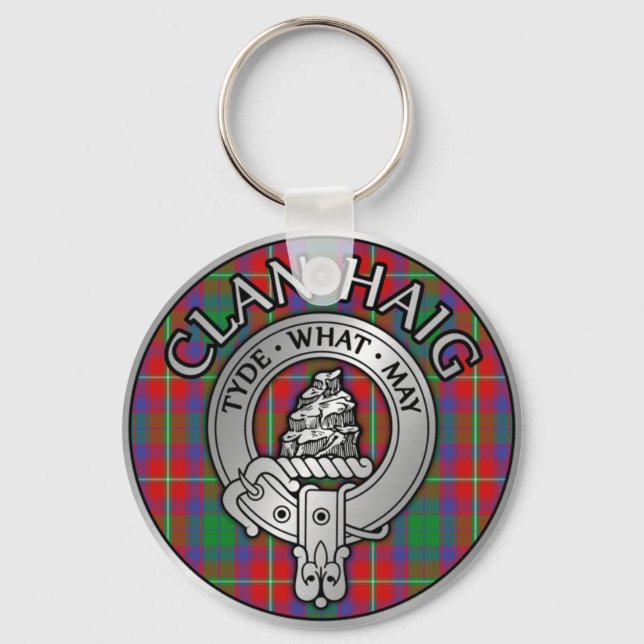 Porte-clés Clan Haig Crest & Tartan (Recto)