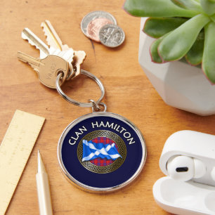Porte-clés Clan Hamilton Tartan Knot & Flag