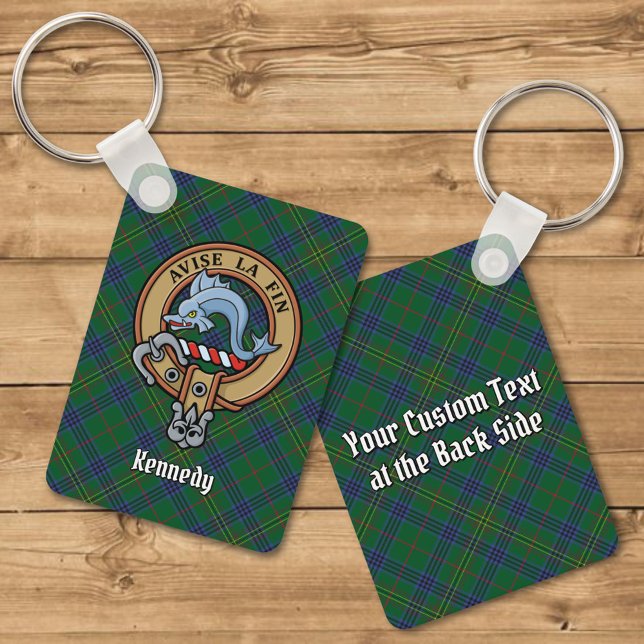 Porte-clés Clan Kennedy Crest sur Tartan (Créateur téléchargé)