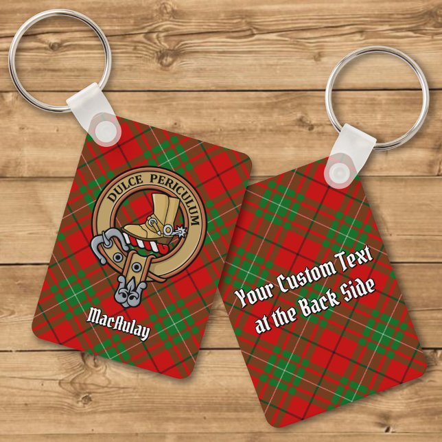 Porte-clés Clan MacAulay Crest sur Tartan Porte - clé (Créateur téléchargé)